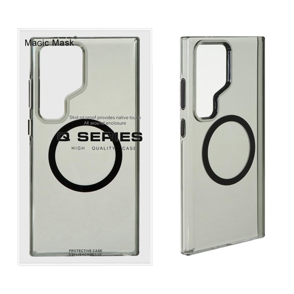 قاب اورجینال Magic Mask پشت سخت دودی MagSafe مدل Samsung Galaxy S24 Ultra (پک دار)