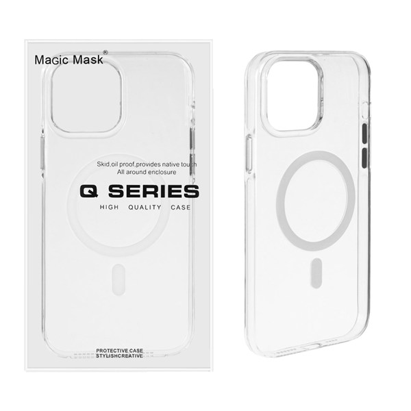 قاب اورجینال Magic Mask پشت سخت شفاف MagSafe مدل Apple iPhone 13 Pro Max (پک دار)