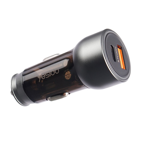 شارژر فندکی فست شارژ Yesido Y49 QC3.0 PD 3A 30W