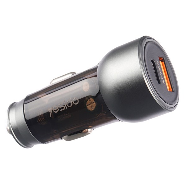 شارژر فندکی فست شارژ Yesido Y49 QC3.0 PD 3A 30W