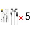 کابل 2 متری JBQ HDMI 3 in 1 مدل CA-103H - مشکی (گارانتی یکساله رصاصی) (بسته 5 عددی)