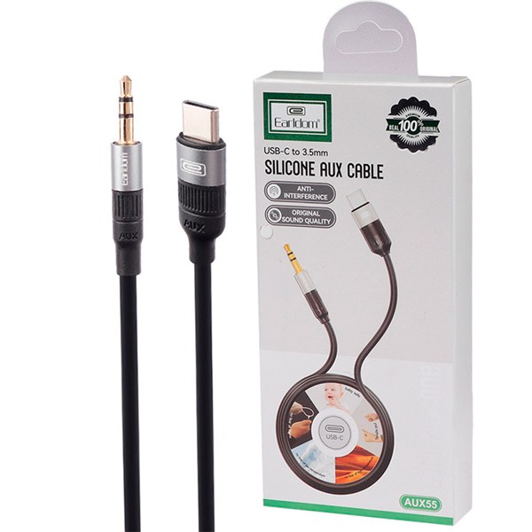 کابل تبدیل Type-C به AUX ارلدام ET-AUX55 طول 1 متر