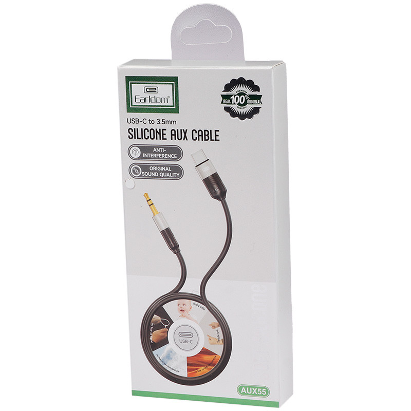 کابل تبدیل Type-C به AUX ارلدام ET-AUX55 طول 1 متر