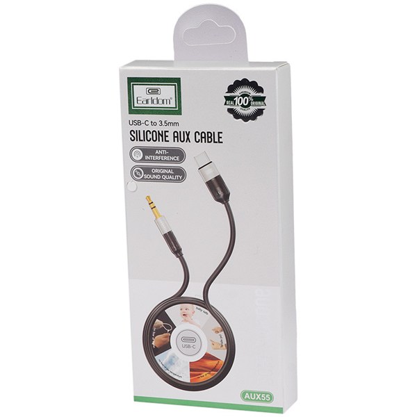 کابل تبدیل Type-C به AUX ارلدام ET-AUX55 طول 1 متر