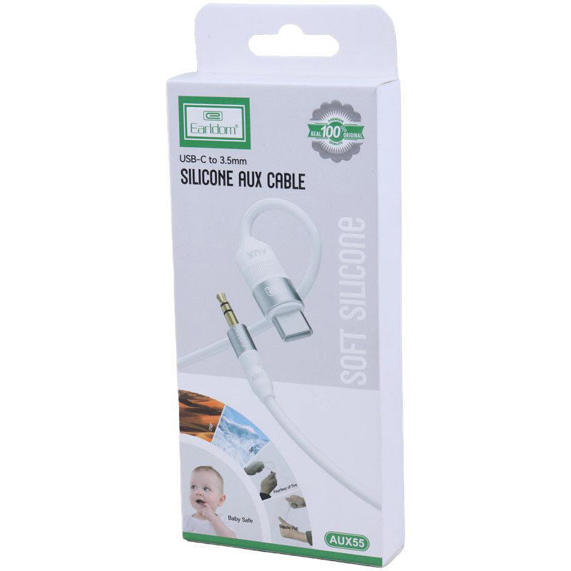 کابل تبدیل Type-C به AUX ارلدام ET-AUX55 طول 1 متر