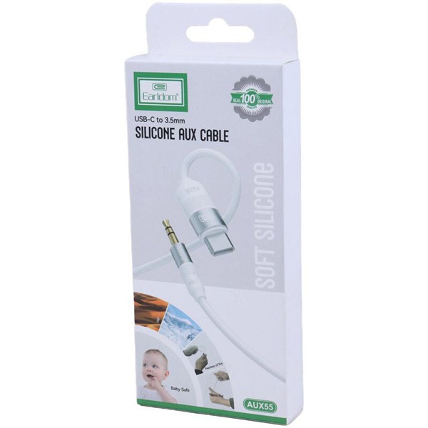 کابل تبدیل Type-C به AUX ارلدام ET-AUX55 طول 1 متر