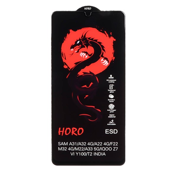 محافظ صفحه نمایش شیشه ای Full Cover ESD Horo مدل Samsung Galaxy A31 / A32 4G / A33 5G / A22 4G / F22 4G / M22 / M32 4G