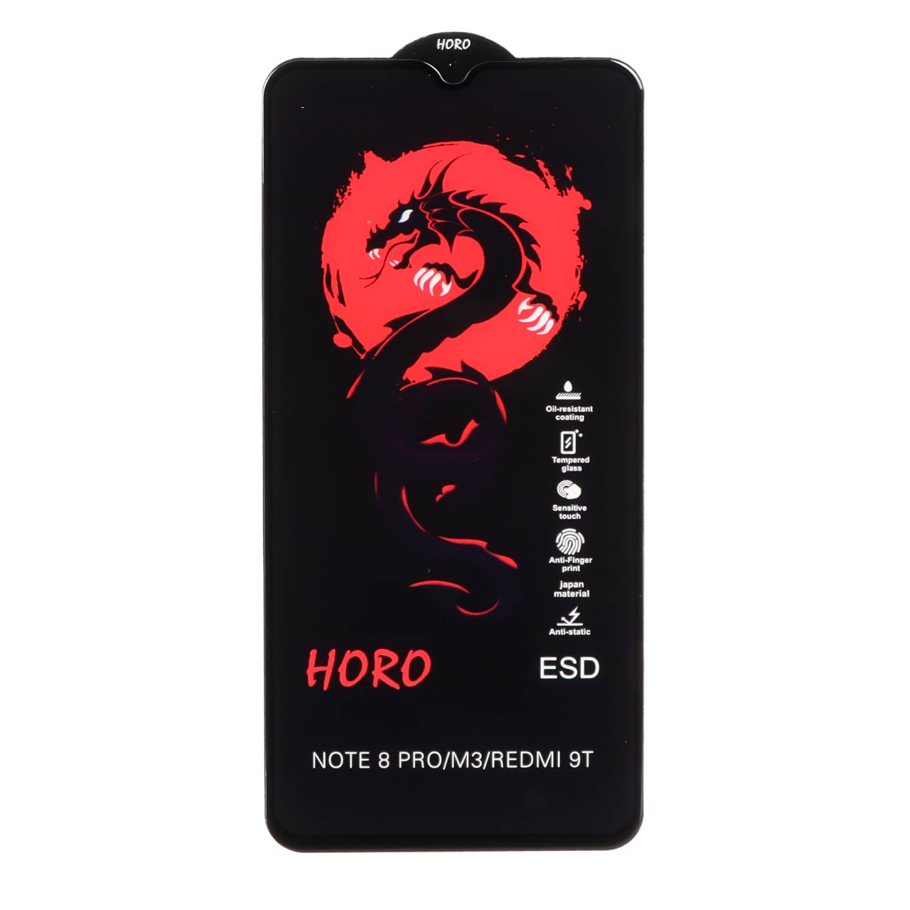 محافظ صفحه نمایش شیشه ای Full Cover ESD Horo مدل Xiaomi Redmi Note 8 Pro / Poco M3 / Redmi 9T / Note 9 4G