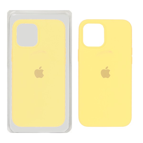 قاب سیلیکونی پاک کنی اورجینال Apple iPhone 12 Pro Max - زرد (پک اصلی)