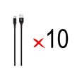 کابل شارژ 1.5 متری JBQ Type-C مدل DT-77 - مشکی (گارانتی یکساله رصاصی) (بسته 10 عددی)