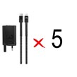 شارژر دیواری فست دو پورت JBQ مدل HC-30w 30W همراه با کابل Type-C To Lightning - مشکی (بسته 5 عددی)
