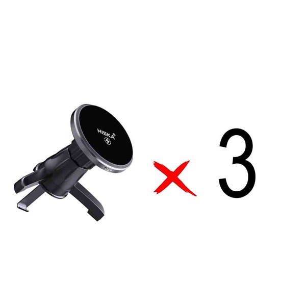 شارژر وایرلس و هولدر گوشی موبایل دریچه کولری Hiska مدل HK-2352W - مشکی (بسته 3 عددی)