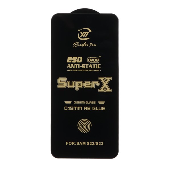 محافظ صفحه نمایش آنتی استاتیک Full Cover Super X مدل Samsung Galaxy S22 / S23