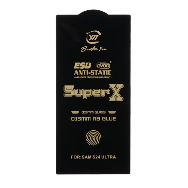 محافظ صفحه نمایش آنتی استاتیک Full Cover Super X مدل Samsung Galaxy S24 Ultra