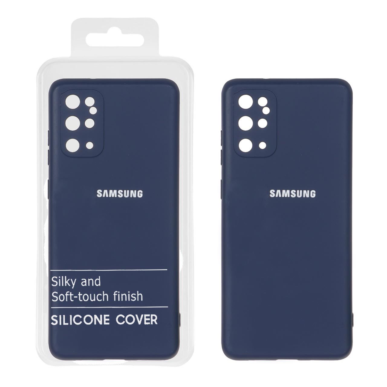 قاب نیو سیلیکون محافظ لنزدار RFF مدل Samsung Galaxy S20 Plus - سرمه ای (پک دار)