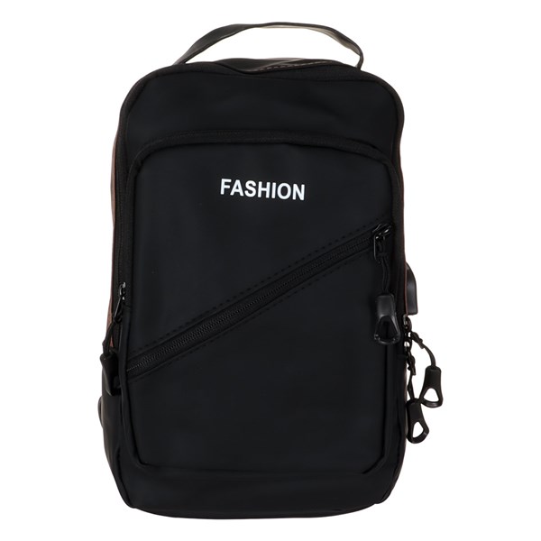 کیف تک بند مدل Body Bag Fashion - مشکی قهوه ای