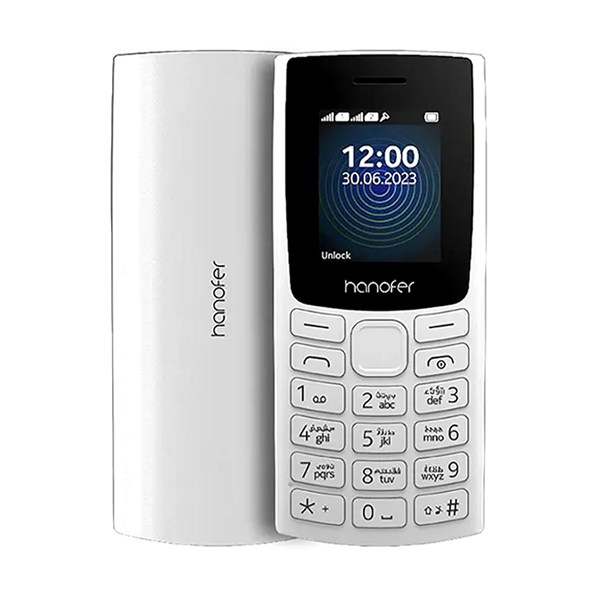 گوشی موبایل Hanofer مدل 105 2023 ظرفیت 32 مگابایت - سفید (سه ماه تعویض)