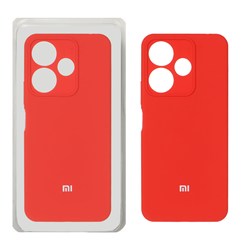 قاب سیلیکونی پاک کنی محافظ لنزدار اورجینال Xiaomi Redmi 13X / Redmi 13 4G / Poco M6 4G - قرمز (پک اصلی)