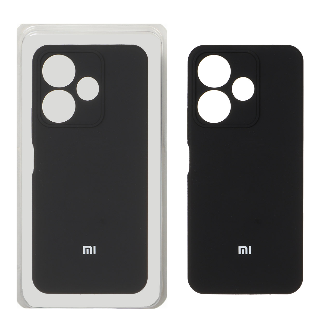 قاب سیلیکونی پاک کنی محافظ لنزدار اورجینال Xiaomi Redmi 13X / Redmi 13 4G / Poco M6 4G - مشکی (پک اصلی)