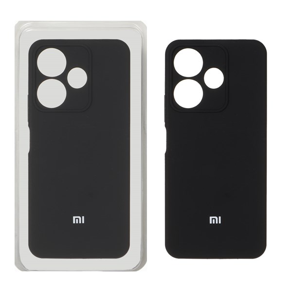 قاب سیلیکونی پاک کنی محافظ لنزدار اورجینال Xiaomi Redmi 13X / Redmi 13 4G / Poco M6 4G - مشکی (پک اصلی)