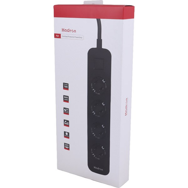 چند راهی 4 خانه ارت دار هادرون P24 با کابل 1.8 متری
