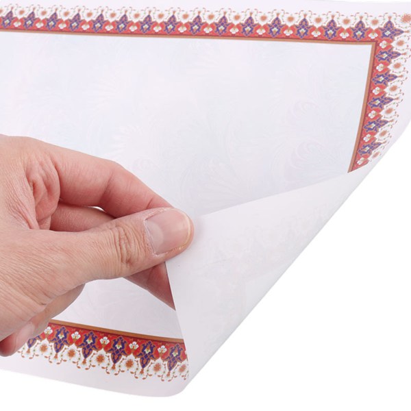 کاغذ A4 تذهیب طرح دار بسته 100 عددی