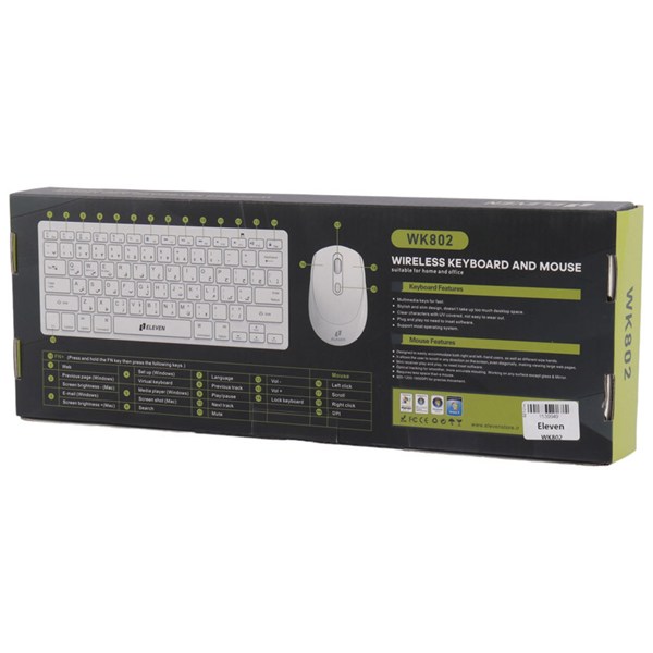 کیبورد و موس بی سیم ایلون WK802