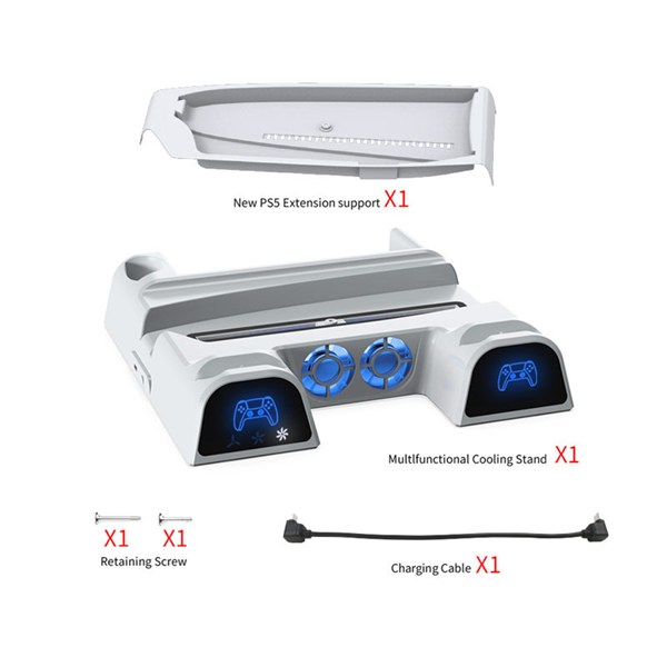 خنک کننده و شارژر دسته PS5/PS5 Slim دابی P-5 TP5-3532B