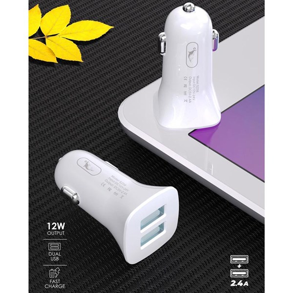 شارژر فندکی 12 وات اسکای دلفین SZ08 + کابل تایپ سی