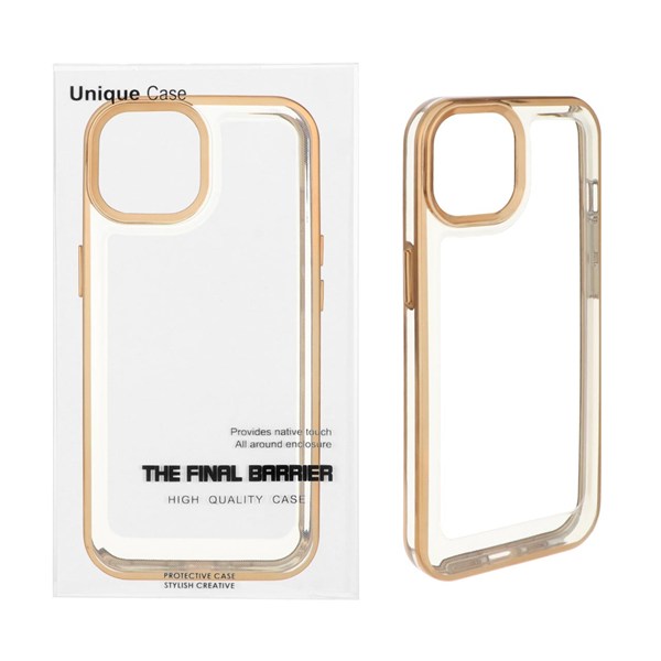قاب اورجینال کروم Apple iPhone 15 / iPhone 14 / iPhone 13 - طلایی (پک دار)