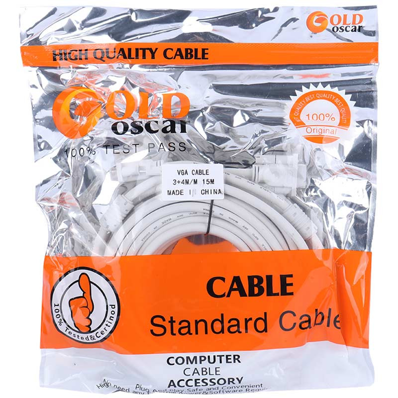 کابل VGA 3+4 گلد اسکار Gold Oscar طول 15 متر