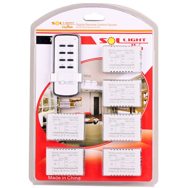 ریموت کنترل روشنایی 220 ولت 6 کانال Sollight