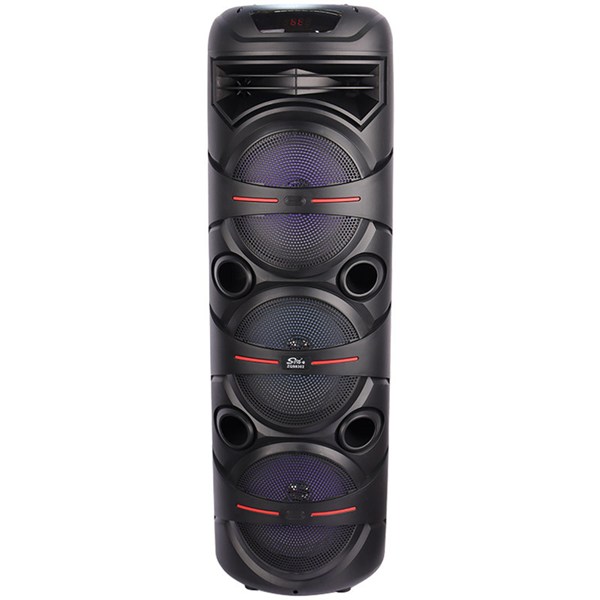 اسپیکر چمدانی بلوتوثی رم و فلش خور Sing-E ZQS8302 + میکروفون و ریموت کنترل