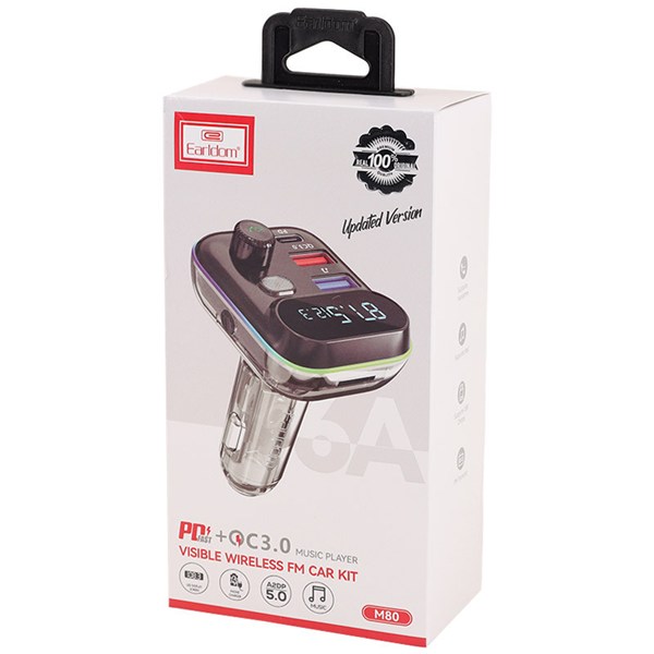 شارژر فندکی + FM Player بلوتوثی Earldom ET-M80