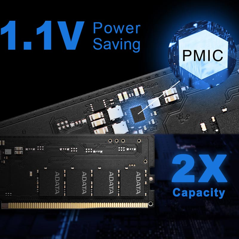 رم کامپیوتر ای دیتا U-DIMM DDR5 16GB Single 5600MHz CL46
