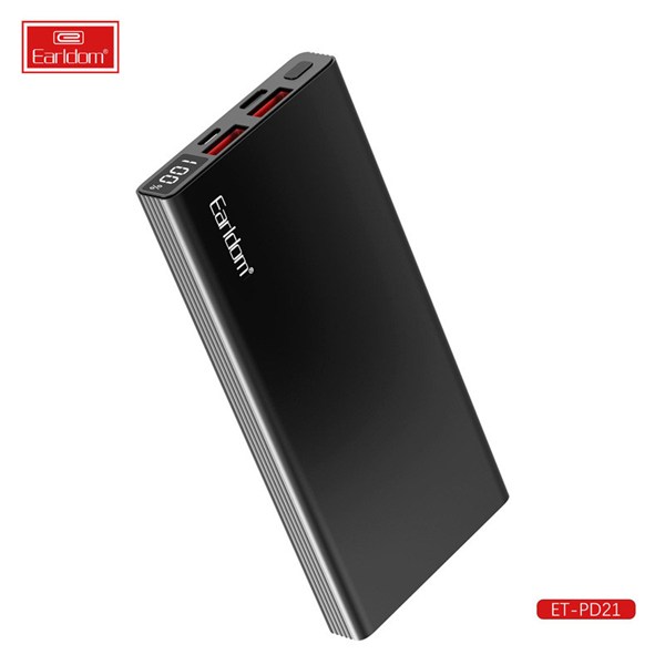 پاور بانک فست شارژ ارلدام ET-PD21 QC3.0 PD 22.5W ظرفیت 10000 میلی آمپر ساعت