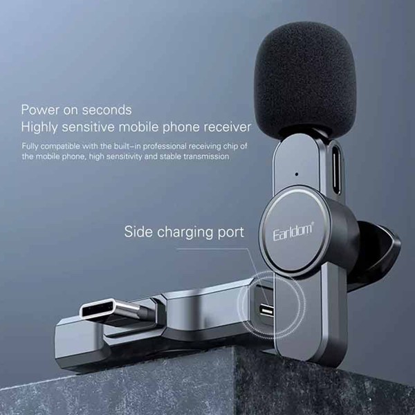 میکروفون یقه ای بی سیم ارلدام ET-MC3C Type-C