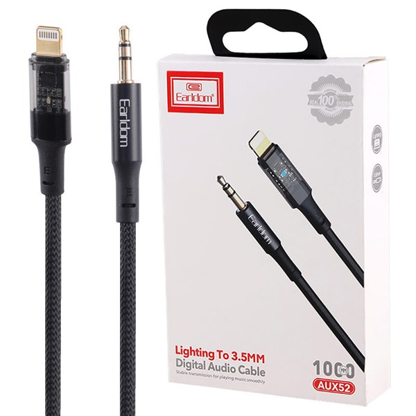 کابل تبدیل Lightning به AUX ارلدام ET-AUX52 طول 1 متر
