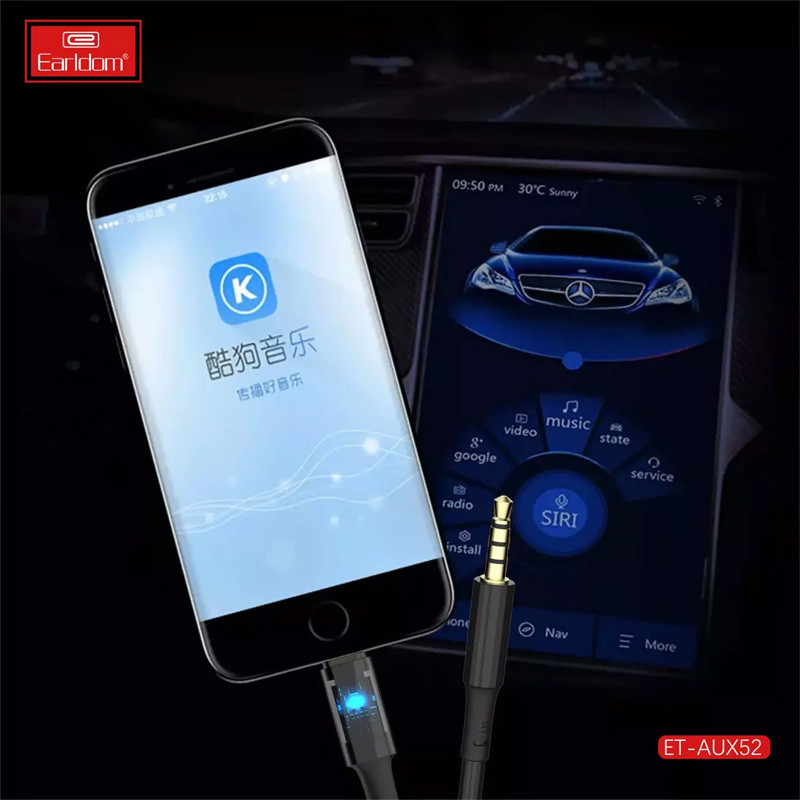 کابل تبدیل Lightning به AUX ارلدام ET-AUX52 طول 1 متر