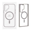 قاب شفاف دور رنگی Samsung Galaxy S23 Ultra با قابلیت شارژ MagSafe - طوسی (پک دار) - MPS