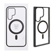 قاب شفاف دور رنگی Samsung Galaxy S24 Ultra با قابلیت شارژ MagSafe - مشکی (پک دار) - MPS