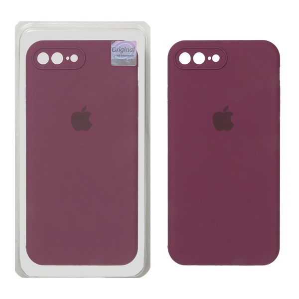 قاب سیلیکونی پاک کنی اورجینال Master Quality مدل Apple iPhone 7 Plus / iPhone 8 Plus - زرشکی (پک دار)
