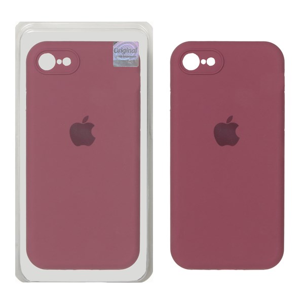 قاب سیلیکونی پاک کنی اورجینال Master Quality مدل Apple iPhone 7 / iPhone 8 / iPhone SE (2020) - زرشکی (پک دار)