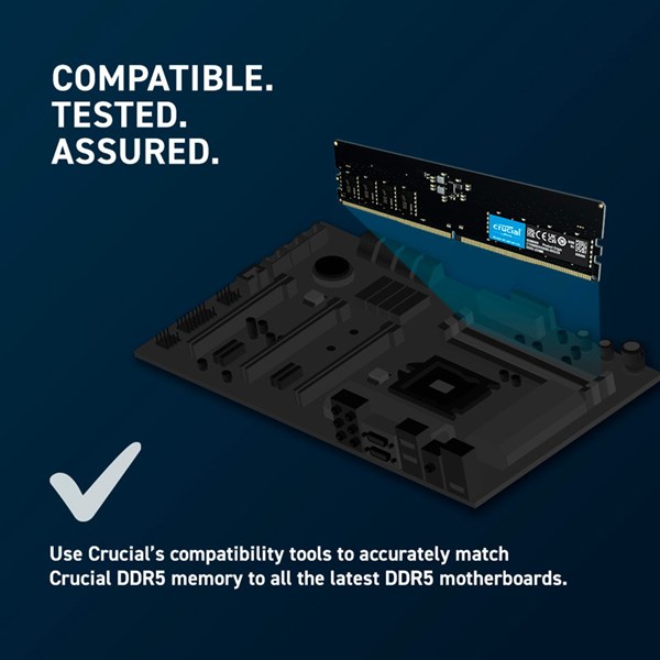 رم کامپیوتر کروشیال CT16G56C46U5 DDR5 16GB Single 5600MHz CL46