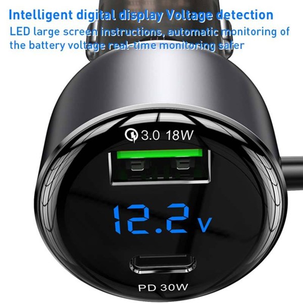 شارژر فندکی فست شارژ Yesido Y58 3A QC3.0 PD 30W