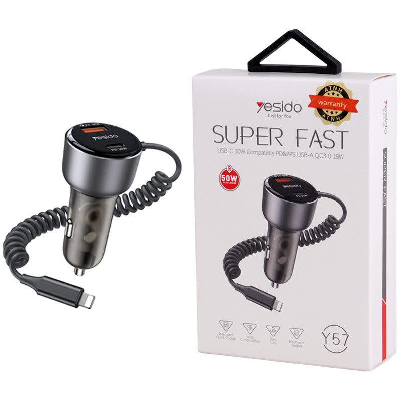 شارژر فندکی 30 وات یسیدو Y57