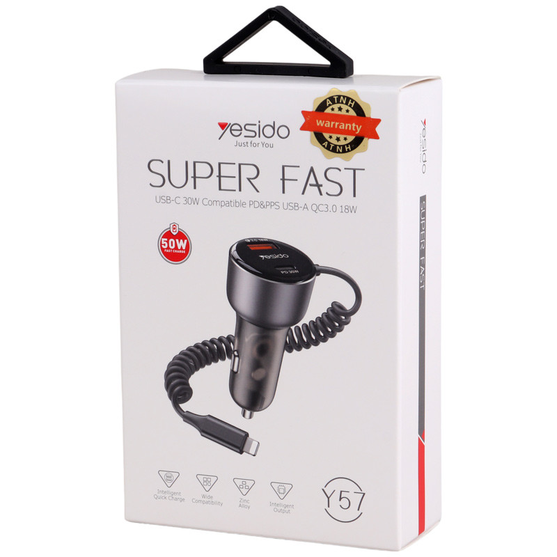 شارژر فندکی 30 وات یسیدو Y57
