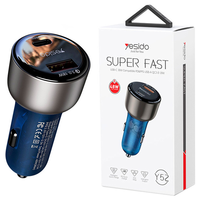 شارژر فندکی 30 وات یسیدو Y52