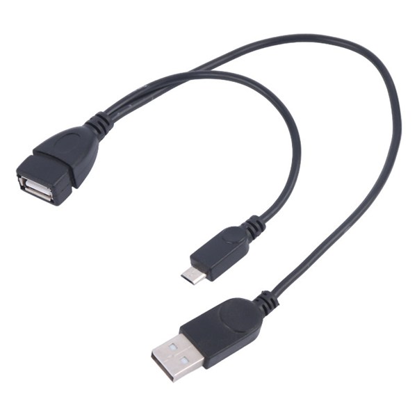 کابل افزایش طول USB/MicroUSB به USB طول 30 سانتی متر