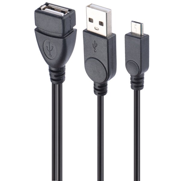 کابل افزایش طول USB/MicroUSB به USB طول 30 سانتی متر